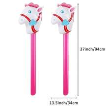 10/4/2/1 buc. Băț gonflabil de 37 inch, băț gonflabil cu cap de cal cowboy, balon cu băț de ponei, potrivit pentru petrecere, petreceri tematice de ziua de naștere, decorațiuni interioare, recuzită foto pentru reuniuni de familie