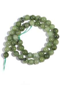 1 hebra de cuentas de piedras naturales Auratus, jade birmano, cristal de sandía, cuentas sueltas de piedras preciosas de curación de energía para hacer joyas, pulseras y collares DIY
