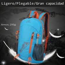 Mochila Ligera y Compacta para Viaje, Mochila plegable,Mochila Impermeable, Ligera para Senderismo Montañismo Escalada, Viaje, Ciclismo,Campismo Deportes al Aire Libre(plegable) - azul - Ver 9