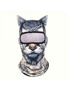 1pc Unisex 3D Animal Riding Face Mask, Outdoor Sports Headwear, Breathable Quick-Dry Ski Mask, Suitable For Daily Outings, Skiing, Vacation, Fishing