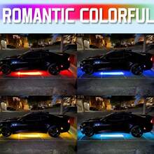 Underglow Car Lights, 252 LEDs RGBIC 4pcs Dream Color Dancing Chasing Strip Lights With 16 Million Colors And 213 Scene Modes With App And Remote Control, 5 Music Modes For All Cars - 12V-RGB+APP+wireless remote control - 查看 5