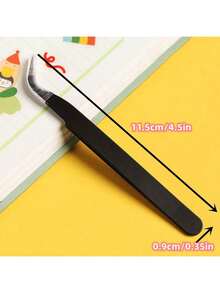 Yiwu Qiyou Accessories Co., LTD 2支/套，粉色和黑色可选，可爱镊子，情人节配色，弯头+直头，珠宝制作镊子，适合DIY珠宝制作和剪贴簿制作。 - 2件-1套 - 查看 6