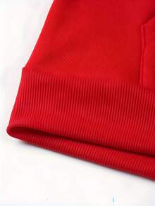 1pc Printed  European And American Casual Sports Comfortable Loose Polyester Panda Series Hooded Sweatshirt - Red - View 5