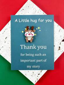 5 sztuk świątecznych kartek okolicznościowych z żywicy z kieszonką Embrace, kartki z podziękowaniami, wyrażające wdzięczność za prezent z kartą