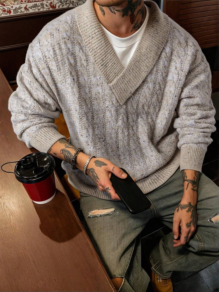 Suéter unissex casual colorido com estampa de bolinhas, cordão ajustável, gola V e mangas compridas. Ideal para primavera, outono e inverno.