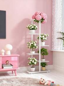 6/5/4 Tier Plant Stand - Home Garden Decor & Plant Storage Rack - Creative Pot Organizer Stunning Design, Perfect For Indoor/Outdoor Decor Space-Saving Indoor/Outdoor Plant Stand - Sáu lớp màu trắng - Xem 3