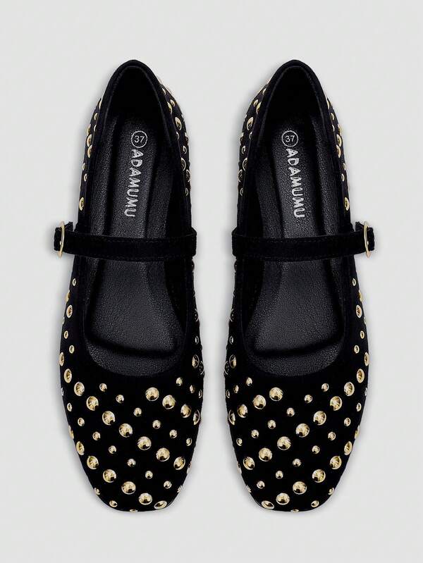 Zapatos planos con lentejuelas de alta gama y cómodos para mujer ADAMUMU, lindos para uso diario, otoño/invierno y vacaciones