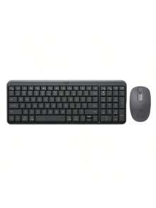 Logitech MK251 Keyboard And Mouse Set, Bluetooth Wireless Keyboard, Office Keyboard For Laptops, Phones, Macs, Tablets, And IPads, Compact Design With Stand (K251+M196) - Black - View 1