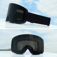 Gafas de esquí con doble lente antivaho, gafas protectoras para esquí y snowboard de invierno para uso en exteriores, modelo talla grande reciente 2025