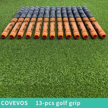 13 Stücke Golfgriffe aus natürlichem Gummi-Material, mit strapazierfähigem rutschfestem Design, geeignet für Herren und Damen Profigolf-Schläger, Orange/Standardgröße/Mittlere Größe