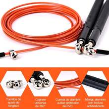 Cuerda Para Saltar De AleacióN De Aluminio,Jumping Rope Largo Ajustable,Cuerda Con Rodamientos De Bolas Y Antideslizante,Rope Para Fitness,Cardio,Entrenamiento De Resistencia - Negro - Ver 9