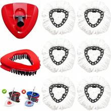 O Cedar 8 Pack Spin Mop RinseClean 2 System, Microfiber Reusable Mop Refills, 6 Mop Heads+ 1 Mop Base And 1 Scrub Brush Combo Set - trắng - Xem 2