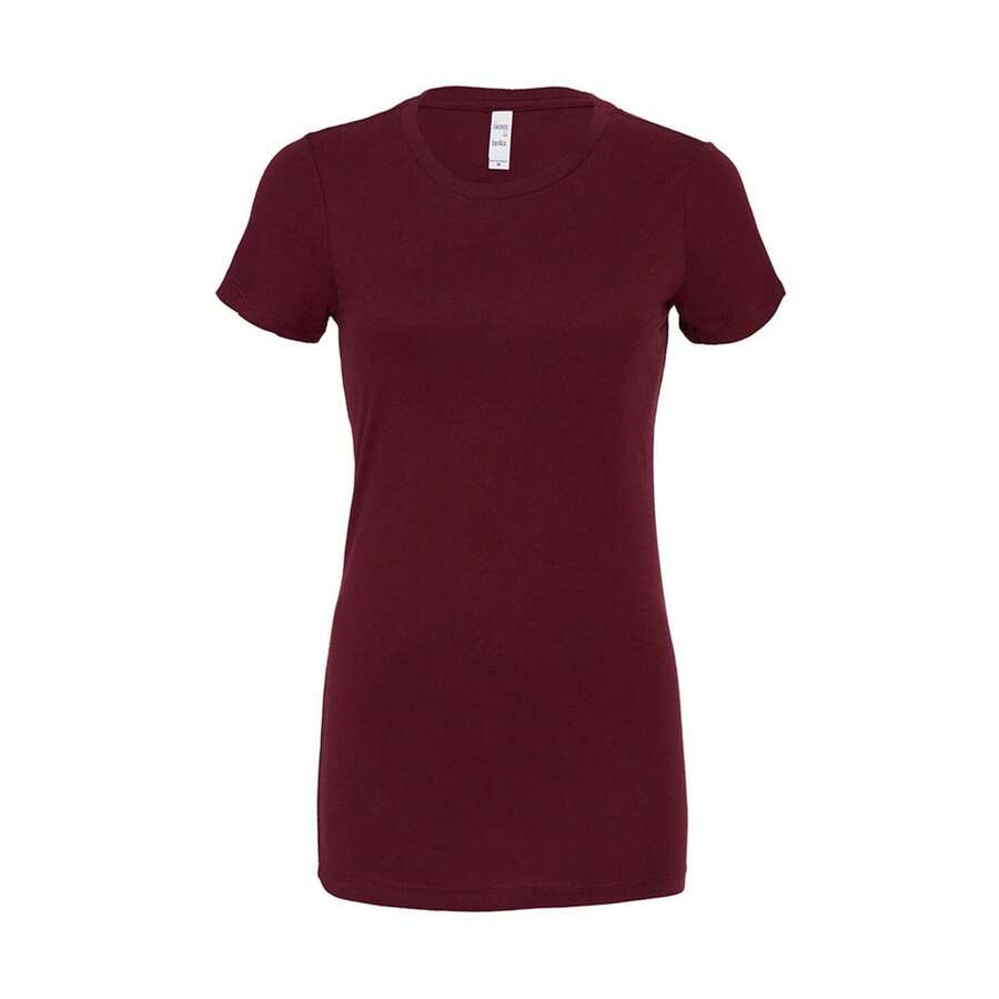 Womens/Ladies Slim TShirt (Maroon) - Maroon - View 1