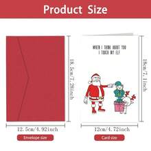 1pc, Unique Merry Christmas Card With Envelope, To Mom, Dad, Daughter, Sister, Wife, Friend Etc, Suit Every Recipient, Christmas Tree, Santa Claus, Snowman, Season's Greetings, Sleigh Bells