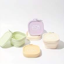 1pc 400ml Collapsible Pet Bowl With Lid, Leak-Proof Travel Dog Bowl For Outdoor Camping & Hiking, Holds Food & Water (100g Lightweight), Easy To Clean & Heat Resistant - Multicolor - View 5