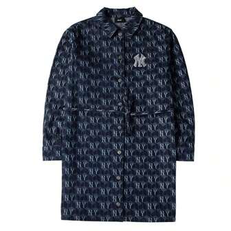 MLB 女款長袖洋裝休閒服飾復古老花系列上衣運動服/建議拍小一號