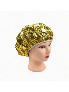 Wielokrotnego użytku czepek do włosów z folii aluminiowej, głęboko odżywiający, odpowiedni do wszystkich rodzajów włosów – idealny do farbowania i stylizacji, jakość salonowa - Złoto - Zobacz 1