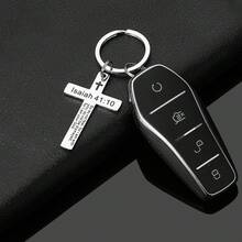 Ldurian Bible Verse Keychain Christian Cross Keychain For Women, Cross Key Chain For Men Religious ScriptureChristmas - Romans 5:8 - View 6