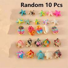 10/20/30/50/100pcs Assorted 3D Turquoise Sea Turtle Beads, Vibrant Natural Stone Jewelry Supplies, Suitable For DIY Bracelets, Necklaces, Earrings - Ocean Style Craft Series, Sea Turtle Jewelry - Multicolor - View 20