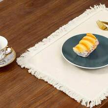 1pc/6pcs/30pcs Vintage American Style Tassel Placemats, Designed For Cafe, Hotel, Coffee Table, Tea Table - Multicolor - View 4