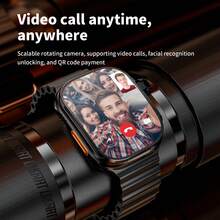 LOKMAT Smartwatch con pantalla AMOLED curva de 2.06 pulgadas, compatible con tarjeta SIM 2G/3G/4G/5G, botón giratorio de 180°, cámara HD, Wi-Fi, acceso a internet, descarga de aplicaciones, monitoreo de frecuencia cardíaca y oxígeno en sangre, reloj inteligente Android