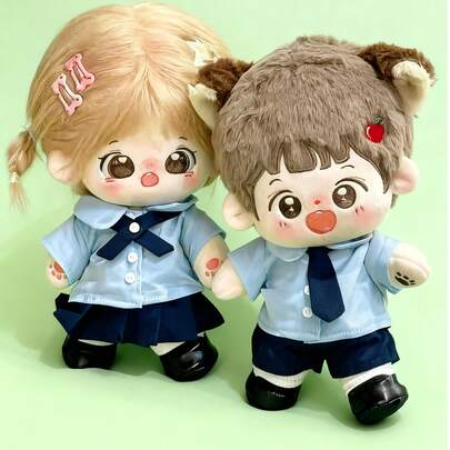 POKOJA LAND Váy đồng phục 20cm, Bộ váy JK mùa hè, Cũng phù hợp với búp bê hoặc các sản phẩm khác, Chỉ bán quần áo, không bán búp bê và giày dép