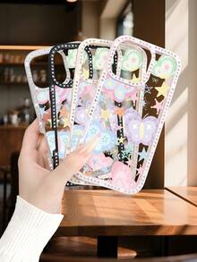 Handyhülle mit pastellfarbenen Schmetterlingen und Sternen, süße, ästhetische Schutzhülle für das Handy,  Aufdruck, schmale Passform, langlebiges Design, kompatibel mit iPhone 17promax/17pro/17/iPhone Air/16promax/16pro/16plus/16/15promax/15pro/15plus/15/14promax/14pro/14plus/14/13promax/13pro/13/12promax/12pro/12/11promax/11