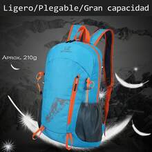 Mochila Ligera y Compacta para Viaje, Mochila plegable,Mochila Impermeable, Ligera para Senderismo Montañismo Escalada, Viaje, Ciclismo,Campismo Deportes al Aire Libre(plegable) - azul - Ver 7