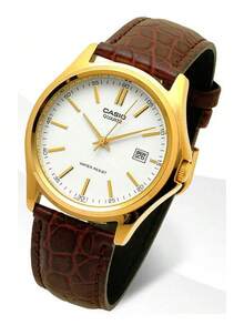 Casio Women's Wrist Watch, Dress Series, Fashion Minimalist Casual Business Analog Quartz, Date Display, Water Resistant, Genuine Leather Strap, Korean/Japanese Style, White Dial, Model MTP-1183Q-7A - White - View 8