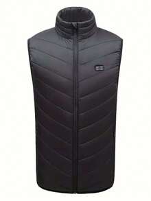 Men's Outdoor Sports Heated Clothing Men's Winter Outdoor Sports Smart Heated Vest Autumn & Winter Warm Heated Jacket/Coat - màu đen - Xem 13