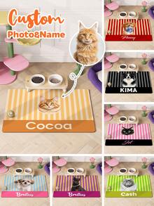 1pc Customized Pet Feeding Mat - Quick Dry Absorbent Dog Bowl Mat, Personalized With Name And Photo, Silicone Floor Mat, Suitable For Hardwood Floors, Dog Feeding Mat, Nordic Inspired Design, Housewarming Gift - Multicolor - View 16