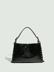 女包2025春季新品大容量金属扣托特包编织手提包女休闲单肩包度假旅行 - 彩色 - 查看 3