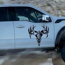 1pc Deer Head Skull Car Sticker, Suitable For Off-Road Vehicles, SUVs