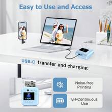 Cámara instantánea CAMKORY, cámara frontal y trasera dual para selfies con tarjeta de 32GB + 4 rollos de papel de impresión, cámara digital de 48MP 1080P para regalos de Navidad, cumpleaños y vacaciones, cámara digital portátil para imprimir para niños, niñas y principiantes