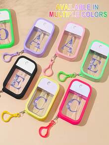 1 chai xịt khử trùng tay dưỡng ẩm, 26 chữ cái màu tím, chai xịt du lịch di động 50ml, giá đựng nước rửa tay bằng silicon có móc khóa, thiết kế quấn toàn bộ, có dây đeo, dễ sử dụng, chất liệu silicon mềm, di động khi đi du lịch, vật dụng cần thiết hàng ngày, du lịch, công việc hàng ngày, vật dụng cần thiết cho trường học, có móc khóa chữ cái màu tím để dễ dàng nhận biết (Sản phẩm này không chứa, vui lòng thêm nước sau khi nhận và mở) - Màu tím - Xem 5