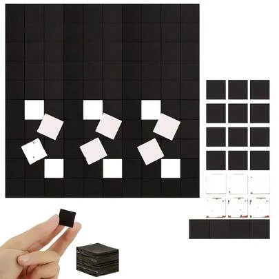 50/100/150/200/250pcs Self-Adhesive Magnetic Squares - Flexible Rubber Magnets For DIY Crafts, Weddings, Parties, Photo & Poster Displays - Strong Holding Power, Damage-Free Removal, Multipurpose Tool For All Celebrations & Holidays, Party Decorations, Non-Damaging Magnets