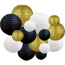 10-Inch Red Round Paper Lanterns Decorative Hanging Asia Japanese Paper Lanterns Lamp Birthday Wedding Bridal Shower Home Decor Party Decoration(6 Packs) - Hồng - Xem 2