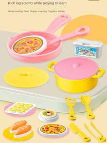 Kids Kitchen Playset, Children Role Play Toy Set, Miniature Cooking Utensils Simulation Kitchen Toy, Parent-Child Interactive Toy, For Boys And Girls, Birthday Gift, Holiday Gift, Halloween Interactive Gift