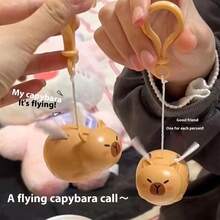 1pc 2025 New Trending Flying Capybara Key Chain, Plastic Pendant Ornament That Can Fly, Perfect Gift For Birthday, Boys, Girls, Christmas - Multicolor - View 15
