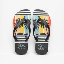 Kit Of 3 Pairs Of Comfortable Men's Flip Flops With Thick, Durable Straps - Beach C + Stripe + Beach RJ - View 2