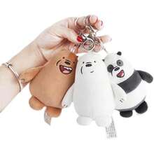 Riesiger We Bare Bears Plüsch Schlüsselanhänger - Kuschelige Großformat Dekoration für Taschen, Rucksäcke und mehr! Mit großem Bären aus weichem, kuscheligen Material - Weiss - Übersicht 3