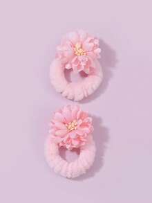 زوج من أربطة الشعر الكرويّة ثلاثية الأبعاد، جميلة للاستخدام اليومي، حاملات ذيل الحصان، أربطة الشعر، أشرطة المطاط للشعر، حبال الشعر