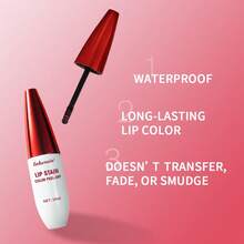 lakerain 1支纹身唇釉，可撕拉，持久保湿液体唇膏，防水，不沾杯，哑光妆效，滋养所有肤质，浆果/粉色/红色 - 彩色 - 查看 5