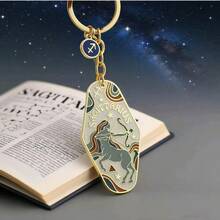 Bộ 12 móc khóa tráng men hình 12 cung hoàng đạo, thích hợp làm quà tặng cho bạn bè, gia đình, quà sinh nhật và phụ kiện trang trí túi xách. - Nhiều màu - Xem 16