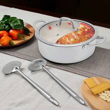 Hot Pot Stainless Steel Hot Spot Chef With 2 Tablespoons Partition And Lid - Default - View 12