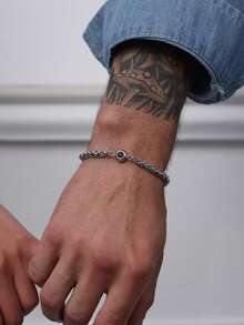 Customized Couple Projection Bracelet, Stainless Steel Cuban Link Projection Photo Bracelet, Personalized Colorful Photo Projection Jewelry, Memorial Photo Bracelet, Gift For Boyfriend, Father's Day Custom Gift - Projection Bracelet 18+5cm - View 8
