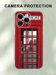 Fashionable And Popular Red Telephone Booth Pattern Premium Soft Protective Phone Case Suitable For Compatible With Samsung Galaxy S21/22/23/24/25 Ultra/FE+,A73/72/71/55/54/53/52/51/35/34/33/25/24/22/16/15/14/13/12,As Well As,Phone17,17Air,17pro,17pro Max,16, 15, 14, 13, 12, 11, PRO MAX, Is A Thoughtful Birthday Gift For Girlfriend, Boyfriend And Friends - 彩色 - 查看 6
