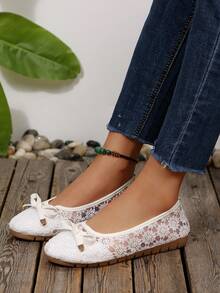 Zapatos planos tipo Mary Jane para mujer 2025, mocasines de estilo hada con una correa de malla, punta redonda, versátiles y transpirables