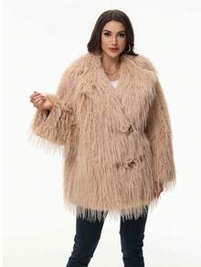 Faux Fur Trim Leather Jacket With Fringe, Fashion Outerwear For Travel, Autumn/Winter