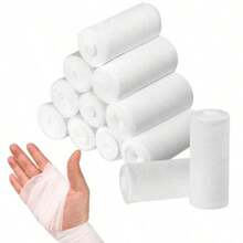 10 Rolls Gauze Elastic Bandages, Breathable Animal Bandages, Mummy Style Bandages, Suitable For Arm And Leg Injuries, Stretchable